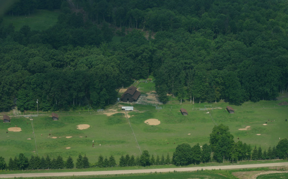 aerial view of farm